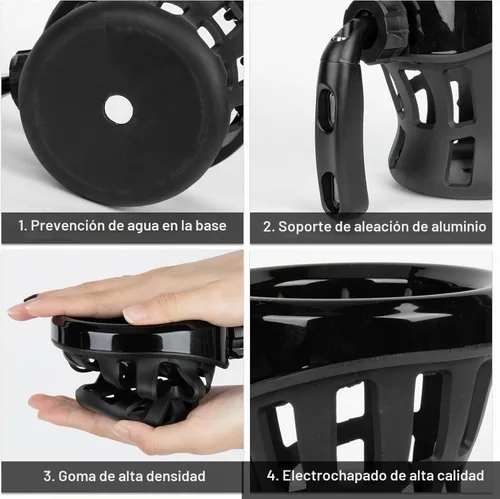 Vista 5 de PSLER - Soporte para vaso de bebida para motocicleta, soporte para Touring Goldwing negro