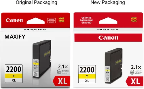 Vista 3 de Canon Ink Canon PGI-2200XL - Depósito de tinta amarillo auténtico, compatible con impresoras IB4120, MB5420, MB5120, IB4020, MB5020 y MB5320