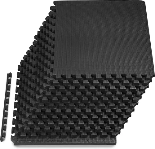 Vista 10 de ProsourceFit Alfombrilla de Ejercicio Tipo Rompecabezas Extra Gruesa ¾" y 1", Baldosas Entrelazadas de Espuma EVA para Suelo de Entrenamiento