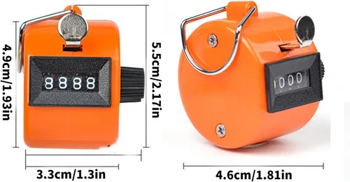 Vista 4 de Counter Handheld Counter Hand Mechanical Counters Clickers 4 Digit Number Count Clickers Counters for Coaching