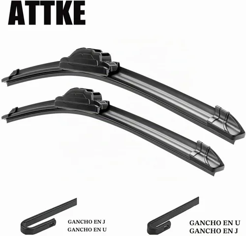 Vista 2 de ATTKE Limpiaparabrisas para Todo Clima, 15" + 15" Delanteros y 13" Trasero para Jeep Wrangler 2008-2018, Estilo OE Genuino (3 Limpiaparabrisas)