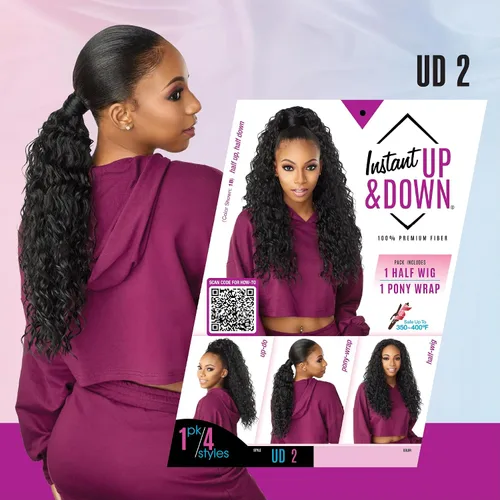 Vista 8 de Sensationnel Instant Updown Halfwig Pony-Iud 2, 1 JETBLACK