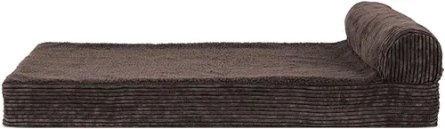 Vista 17 de Furhaven Cama de espuma viscoelástica para perros grandes con refuerzos extraíbles y funda lavable, para perros de hasta 95 libras - Sofá de Gris