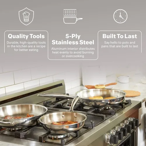 Vista 2 de Brandless Utensilios de cocina de acero inoxidable (Brandless Juego de utensilios de cocina de acero inoxidable, 5 piezas)