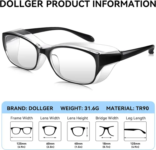 Vista 6 de Dollger Safety Glasses With Progressive Reading Lens and Blue Light Eye Protection Safety Goggles