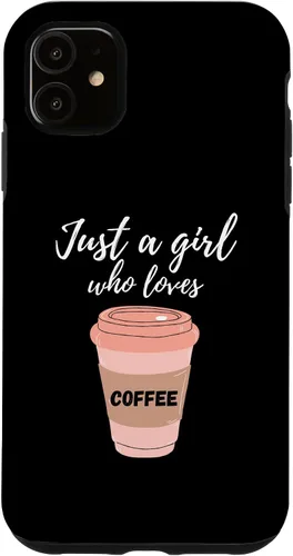 Vista 8 de Just A Girl Who Loves Coffee Funny Java Lover Design Cute Case for iPhone 16
