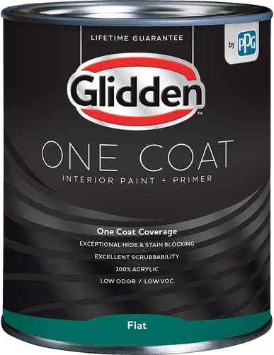 Vista 313 de Glidden Pintura Interior + Imprimación: Gris/Plata Antigua, Una Capa, Satinado, 1 Galón