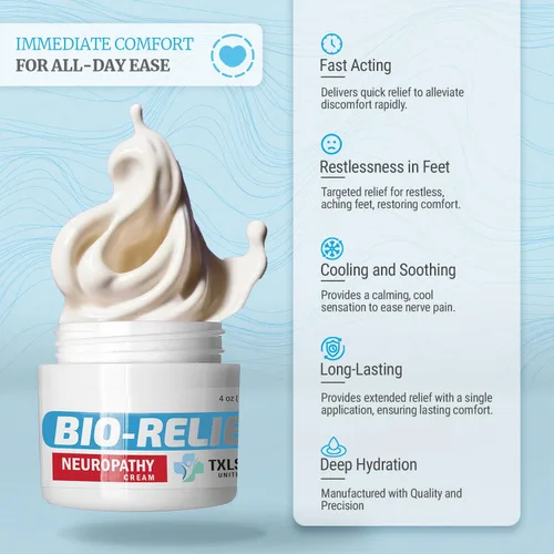 Vista 7 de Crema neuropatía BIO RELIEF 4oz fabricada en Estados Unidos