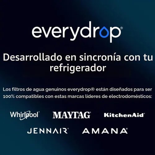 Vista 6 de everydrop by Whirlpool Ice & Water Refrigerator Filter 3, Aqua, EDR3RXD1