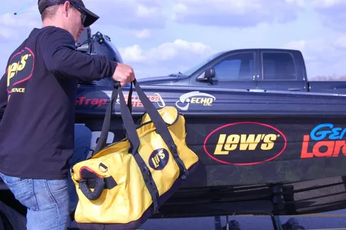 Vista 3 de Lew's Bolsa para barco de velocidad, amarilla, resistente al agua