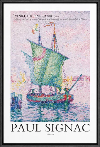 Vista 23 de SIGNLEADER Lienzo enmarcado para pared, paisaje pastel abstracto negro, naturaleza, ilustraciones de área silvestre, arte moderno, decorativo