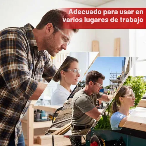 Vista 7 de Gafas de seguridad transparentes a granel de 100, gafas de protección ANSI Z87.1 con resistencia a arañazos e impactos para construcción y 118-100pc