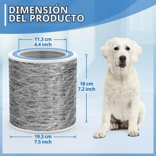 Vista 8 de Paquete de 2 filtros de repuesto HP102 para purificador de aire Shark HP102