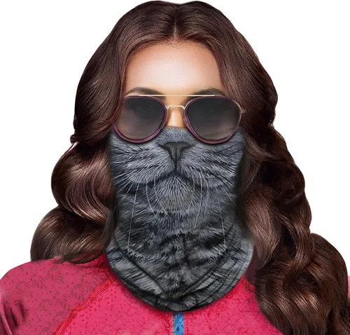 Vista 3 de Obacle Polaina para el cuello, bandana para protección contra el polvo, el viento, el sol para hombres y mujeres