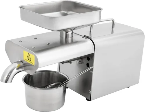 Vista 2 de Máquina de prensa de aceite 750W Máquina extractora de prensa de aceite automática eléctrica caliente/fría, máquina de extracción de aceite orgánico