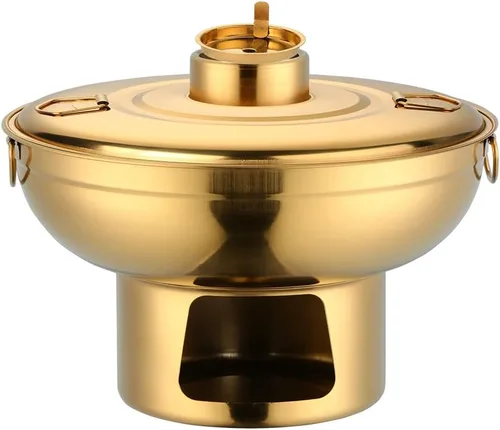 Vista 10 de Olla caliente de acero inoxidable con diseño de arco iris para postre duradera, olla multiusos para sostener frutas, perfecta para reuniones