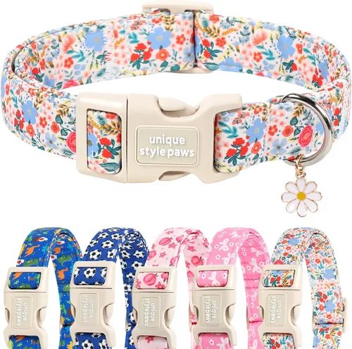 Vista 12 de Unique style paws Collar de perro con hebilla de plástico con colgante, collar de cachorro para primavera y verano, traje de baño para fiesta