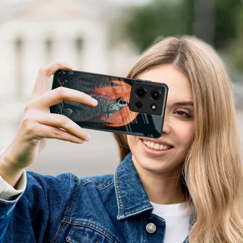 Vista 94 de Funda para Motorola Moto Edge 2022, cubierta trasera de vidrio templado con protector de pantalla, funda protectora a prueba de golpes para Motorola