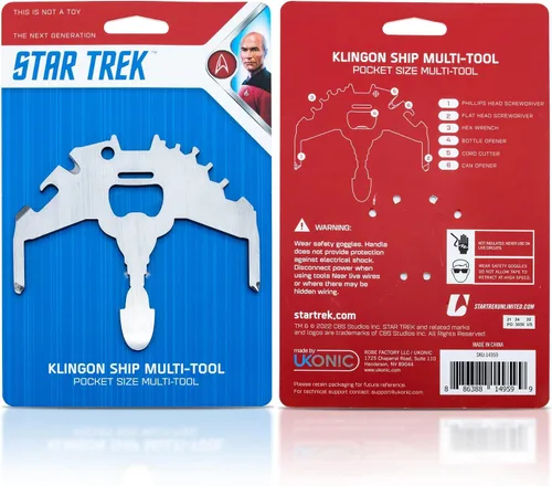 Vista 2 de Star Trek Klingon - Kit multiherramienta portátil 7 en 1 de tamaño de bolsillo Gadgets de herramientas manuales para camping