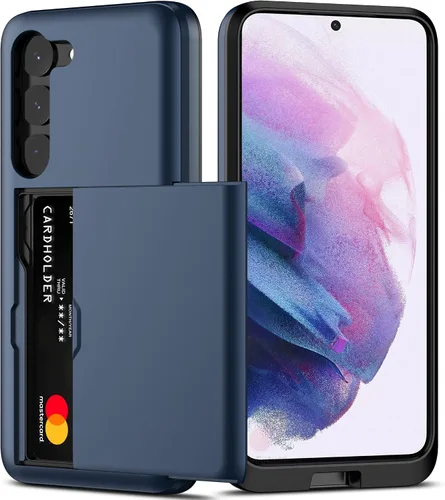 Vista 19 de Nvollnoe Funda para Samsung S23 con tarjetero 5G de 6.1 pulgadas, delgada, de doble capa, resistente, protector para Galaxy S23, funda con ranura