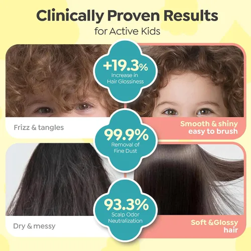 Vista 3 de GOONGBE Set de baño para niños, champú sedoso coreano y gel de baño suave, cuidado completo del cabello y el cuerpo para pieles sensibles, pH bajo