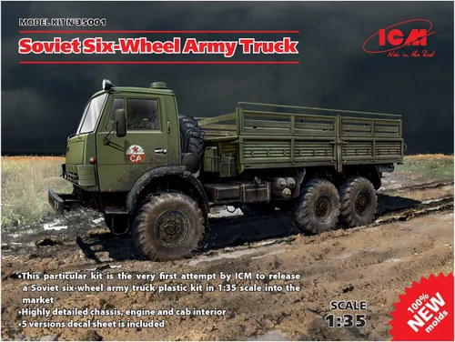 Vista 7 de ICM Models 1/35 Kit de modelo de camión del ejército soviético de seis ruedas