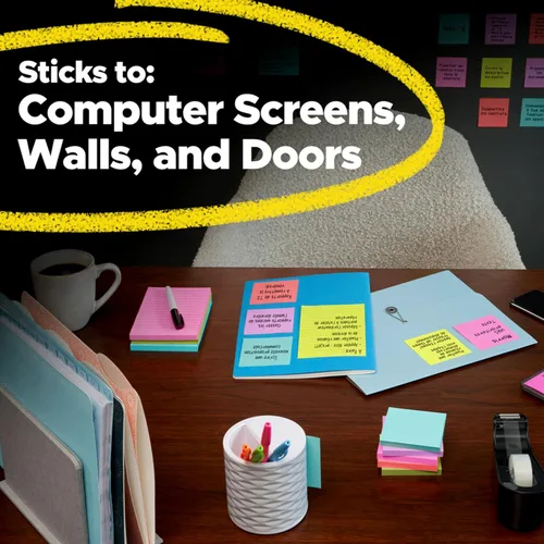Vista 9 de Notas autoadhesivas Sticky Notes de Post-it, Canary Amarillo Cabinet Pack