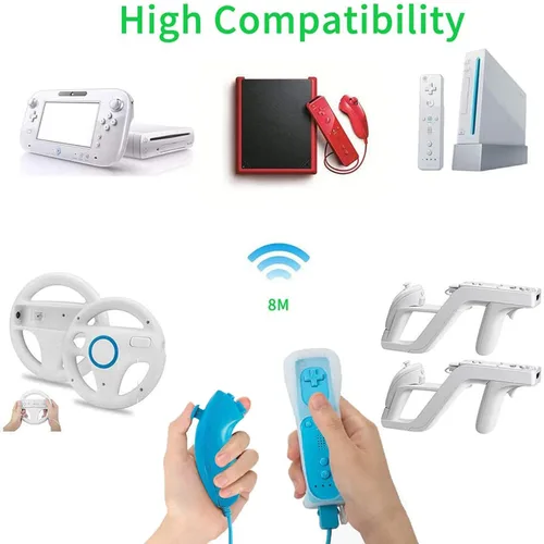 Vista 7 de NC 3 Packs Nunchuck Controller Joystick Gamepad Replacement for wii Nunchuck Controller, Compatible with Nintendo Wii & Wii U Video Game Gamepads