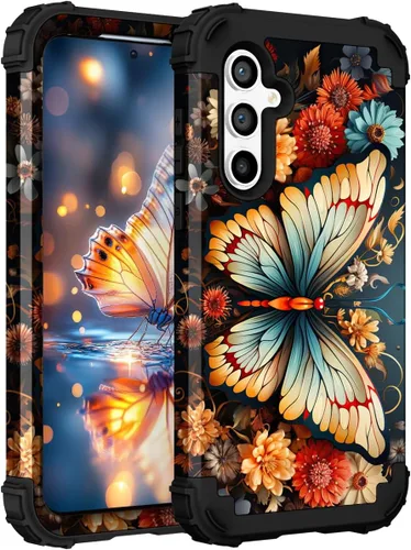 Vista 46 de Hocase Funda para Galaxy S20 FE 5G, Protección resistente a prueba de golpes, goma de silicona suave + parachoques de plástico duro, funda