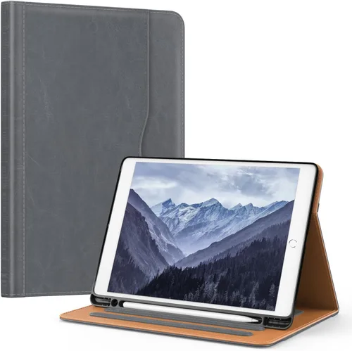 Vista 19 de OKP Funda para iPad de 9ª generación 2021/8ª generación 2020/7ª generación 2019 de 10.2 pulgadas, funda con visión multiángulo, cuero PU con soporte