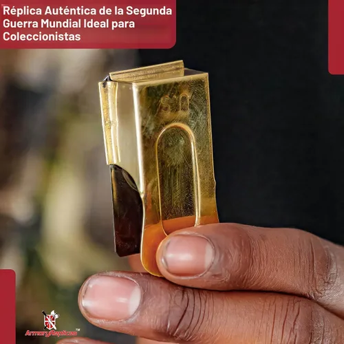 Vista 4 de Armory Replicas - Clicker de grillo de latón para paracaidista del Día D de los Estados Unidos