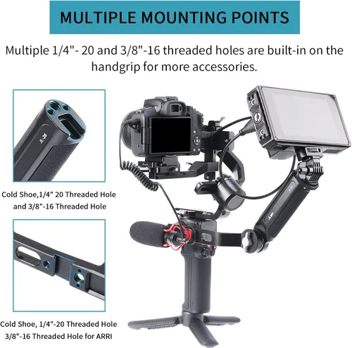 Vista 5 de Foto4easy - Mango ajustable para DJI RS 2 RSC 2 RS 3 RS 3 Pro RS 3 Pro RS 3 Mini cardán estabilizador de mano