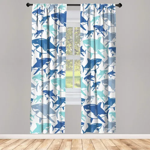 Vista 27 de Ambesonne - Cortinas amarillas para ventana, arte moderno escandinavo de escena de jardín con flores de tulipán y mariposas bailando, juego de 2