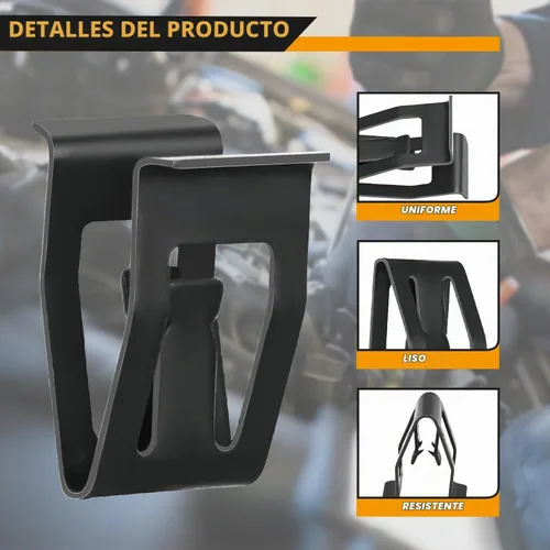 Vista 4 de GOOACC 100 piezas de 10 tamaños de clip de moldura de resorte de metal clip universal de sujeción de cuerpo de automóvil compatible con GTI, Jetta