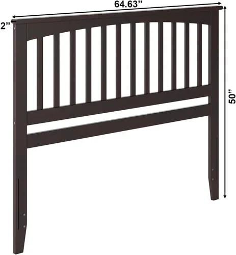 Vista 2 de Atlantic, muebles con cabecera tipo Mission, Madera, Espresso