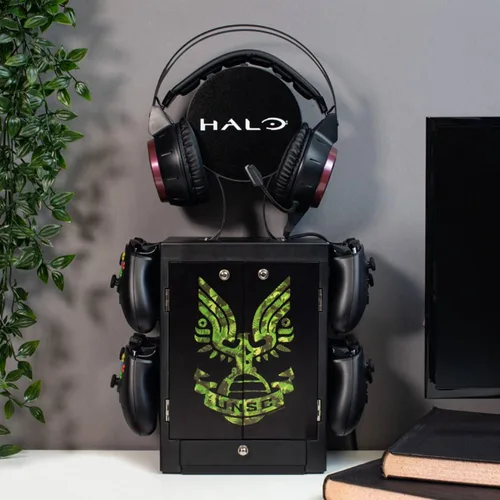 Vista 7 de Numskull Casillero oficial Halo para juegos soporte para controlador soporte para auriculares para Xbox Series XS PS5 Nintendo Switch - Mercancía