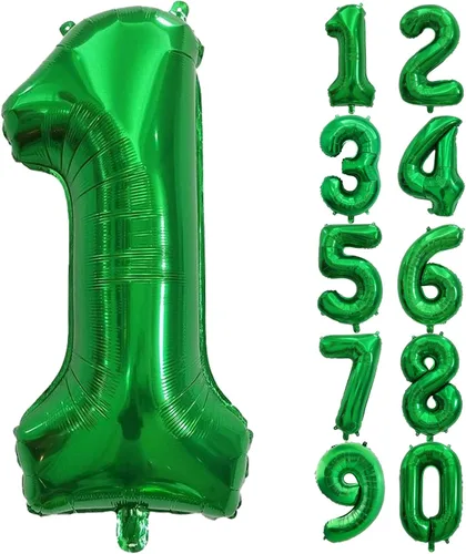 Vista 9 de Globos gigantes de números negros de 40 pulgadas, globos de aluminio de Mylar con helio para cumpleaños, globo número 0 para decoración de fiestas