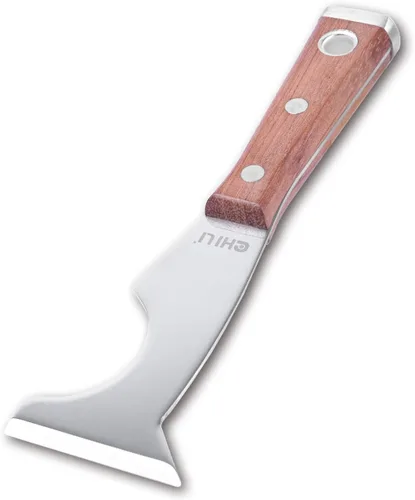 Vista 9 de CHILI Herramientas 2PC. Raspador de pintura de acero inoxidable 5 en 1 con extremo de martillo de mango de madera, fabricado en Taiwán