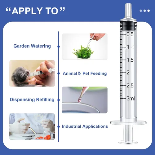 Vista 4 de Nuanchu 30 jeringas líquidas de alimentación a granel de 0.1 fl oz