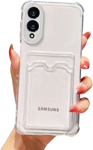 Vista 30 de Tuokiou para Samsung Galaxy A16 Funda, Fundas Protectoras Transparentes con Ranura para Tarjetas, Funda Cartera de TPU Suave Ajuste Delgado