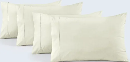 Vista 20 de Juego de 2 fundas de almohada 100 % percal de algodón, suaves y transpirables, tela ligera, tejido suave y aireado, para ella o él