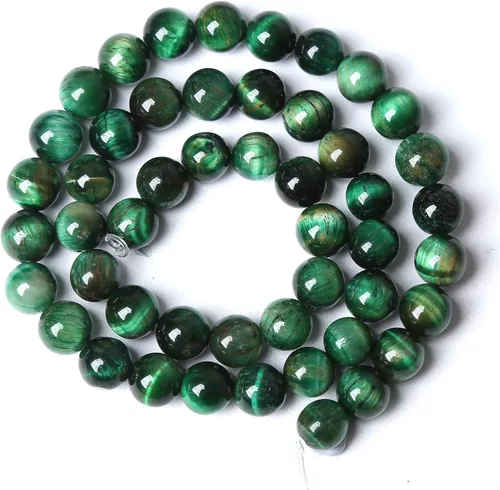 Vista 134 de 100 cuentas de piedra multicolor natural de 0.236 pulgadas (0.236 in), cuentas espaciadoras sueltas redondas para hacer pulseras, collares, aretes