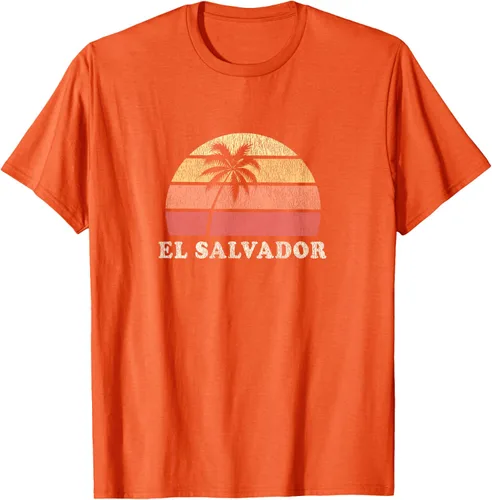 Vista 67 de El Salvador Vintage 70s Retro Throwback Design Camiseta, Azul