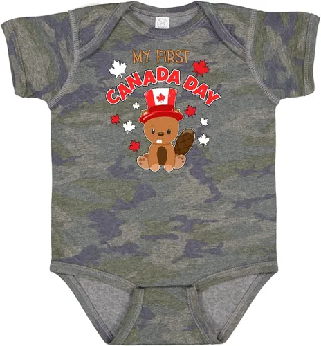 Vista 4 de inktastic My First Canada Day Baby Bodysuit