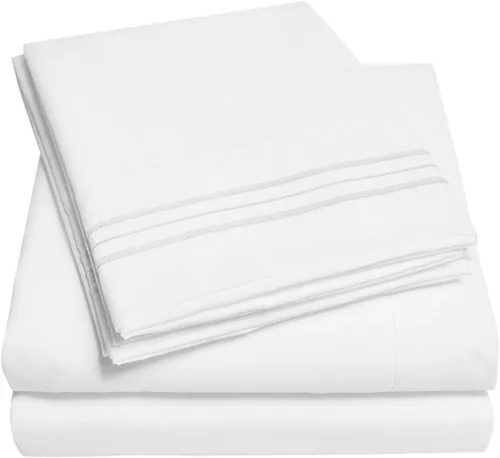 Vista 8 de El hilo Store Company 100% algodón egipcio 800 hilos 4 Piece Hoja Sets – (1 hoja plana, 1 sábana bajera ajustable y 2 fundas de almohada)