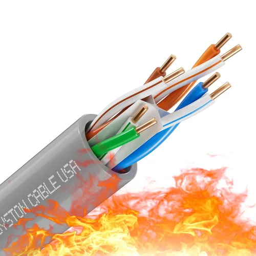 Vista 19 de Cable de Internet Ethernet Cat6e – 10 pies, 600 MHz 23AWG de alambre de cobre sólido desnudo apto para exteriores/interiores, sin extremos de 10