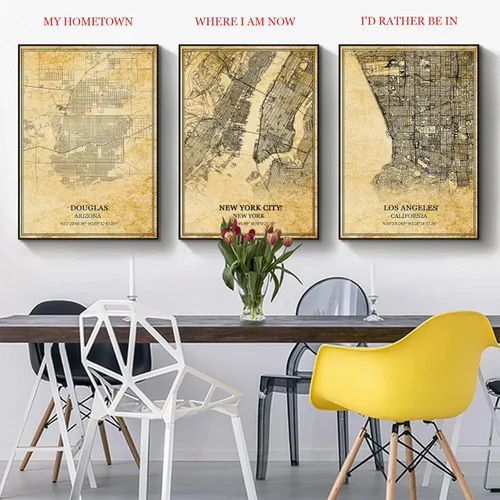 Vista 4 de TANOKCRS Minot Dakota del Norte, Estados Unidos, América, arte de pared, póster de impresión vintage, mapa, ilustración, viaje, recuerdo, regalo