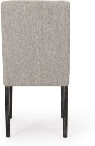 Vista 4 de Christopher Knight Home Boling - Silla de comedor tapizada contemporánea (juego de 2), gris claro + marrón oscuro