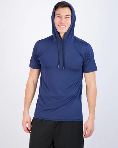 Vista 4 de Real Essentials Paquete de 3 sudadera deportiva de manga corta con capucha para hombre (disponible en tallas grandes y altas)
