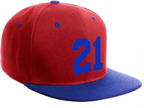 Vista 135 de Número de equipo modificado para requisitos particulares del jugador del color del sombrero del Snapback de la visera plana clásica de la visera